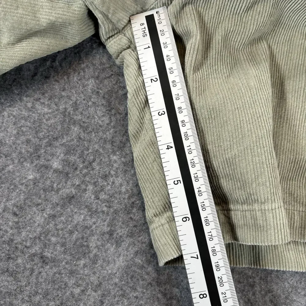 Quiksilver Taxer Corduroy Shorts Mens XL Sage Green Elastic Waist Drawstring